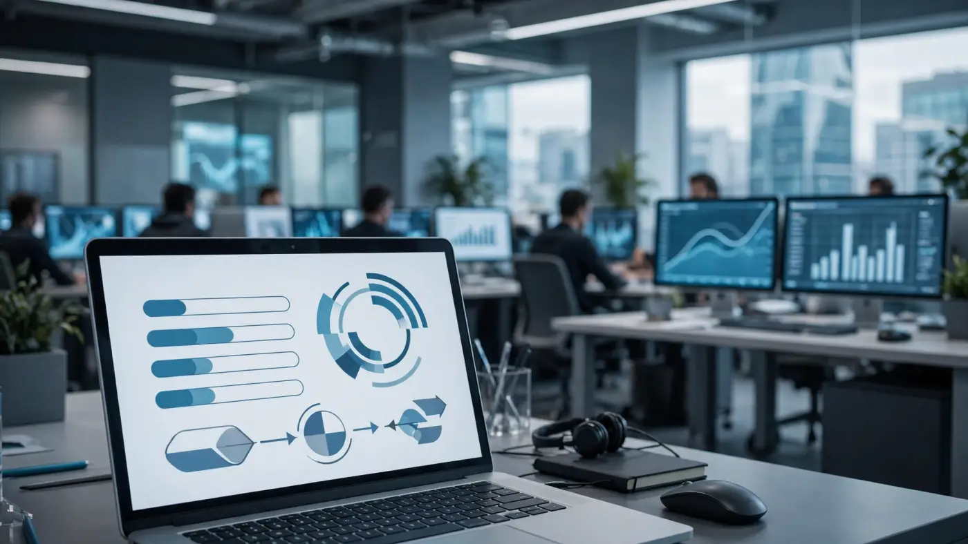 Curso financiero en línea mostrado en la pantalla de un portátil